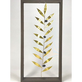 Olive Branch In Alpaca And Bronze Frame NM13022